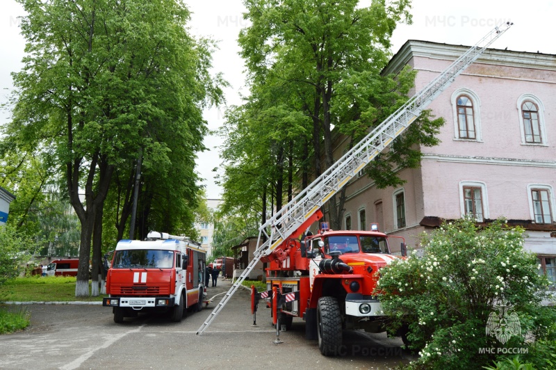 В Гарнизонном госпитале проведены пожарно-тактические учения