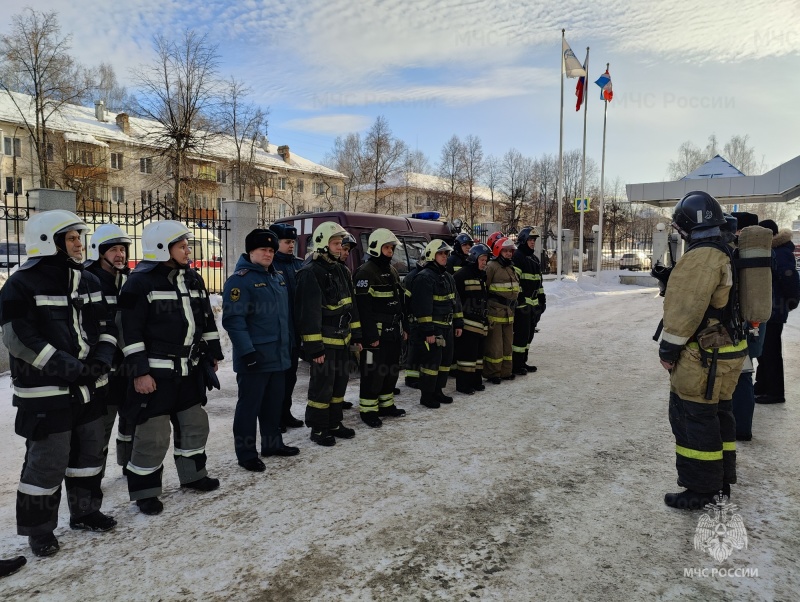 Пожарно-тактические учения в Чайковском