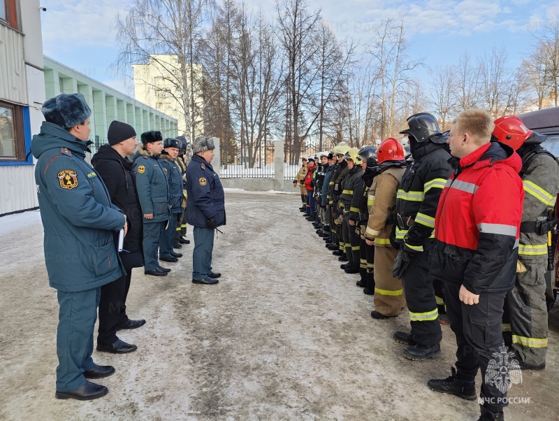 Пожарно-тактические учения в Чайковском